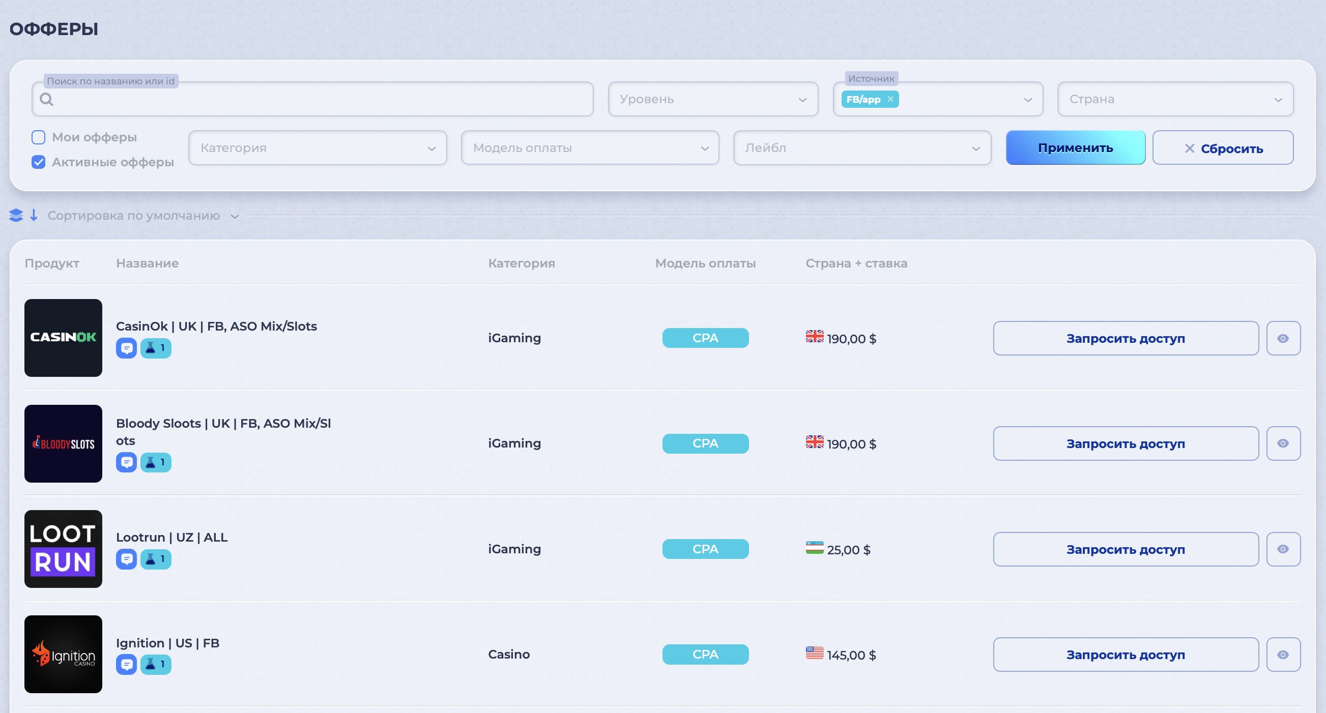 affiliate network facebook